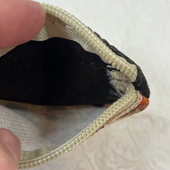 Small Rocio Woven Change Purse Mini Pouch Bag Wallet Mexican Children Print - Picture 5 of 7